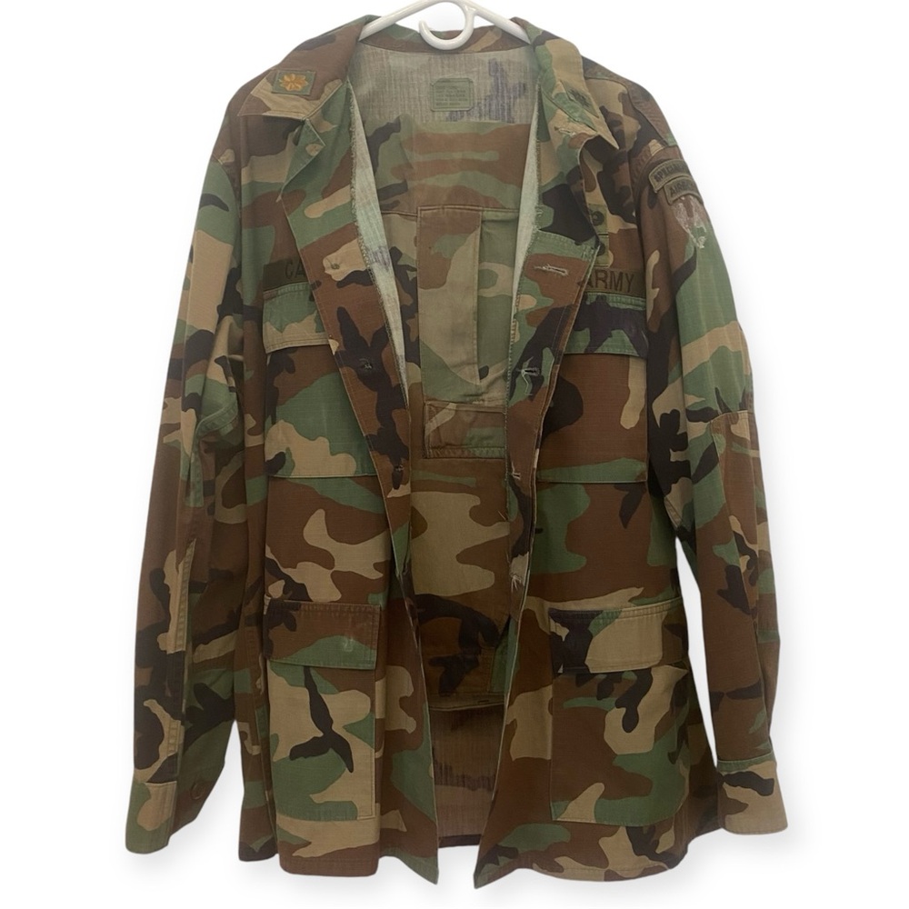 Authentic Vintage US Army Military Camouflage Jacket & Pants | Large & Medium